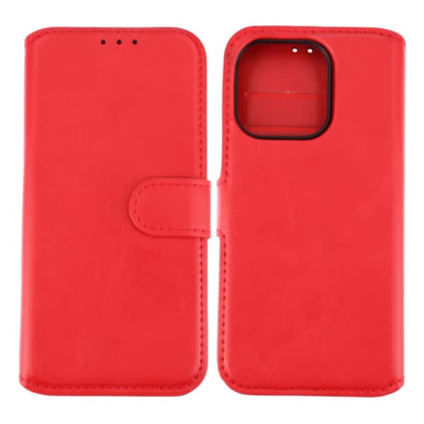 iPhone 15 Pro Plånboksfodral Magnet Rvelon - Röd Röd