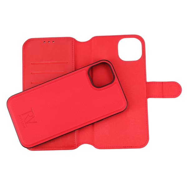 iPhone 15 Plus Plånboksfodral Magnet Rvelon - Röd Röd