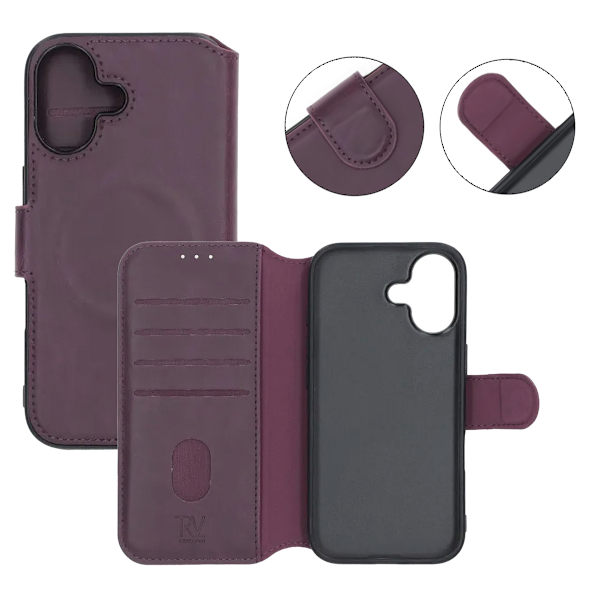 RV Wallet Case iPhone 17 Dark Cherry Lila