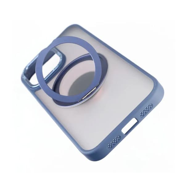 iPhone 15 Pro Max Cover with MagSafe Stand Rvelon - Blue Blå