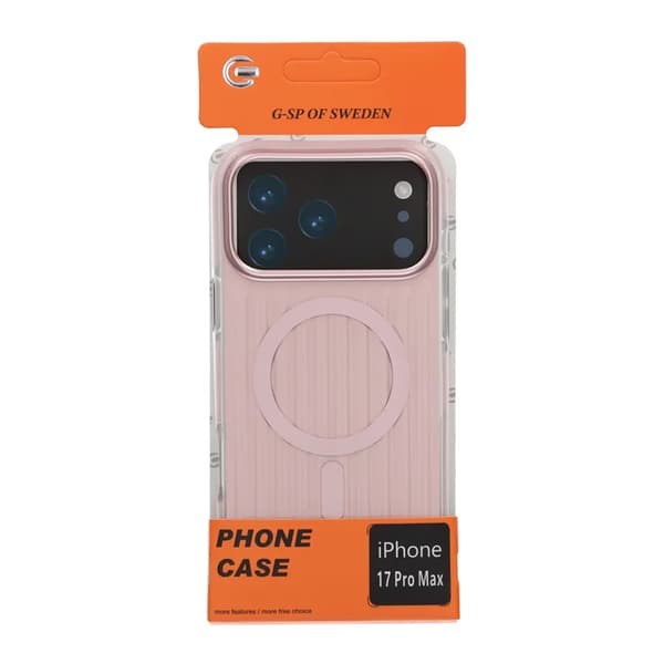 Corrugated Magsafe Mobile Case for iPhone 17 Pro Max - Pink Rosa
