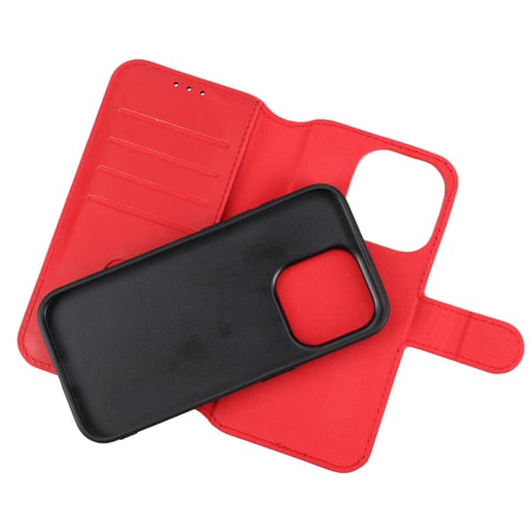 iPhone 15 Pro Plånboksfodral Magnet Rvelon - Röd Röd