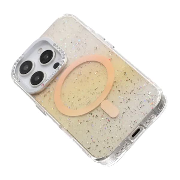 Glitter Diamond Magnetic Case - iPhone 16 Pro Gold Guld