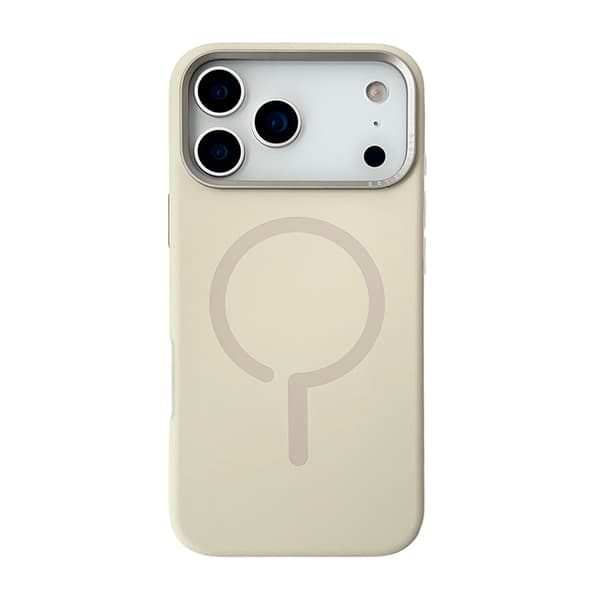 Mobilskal Silikon med Kamera Metallram för iPhone 17 Pro - Vit Vit