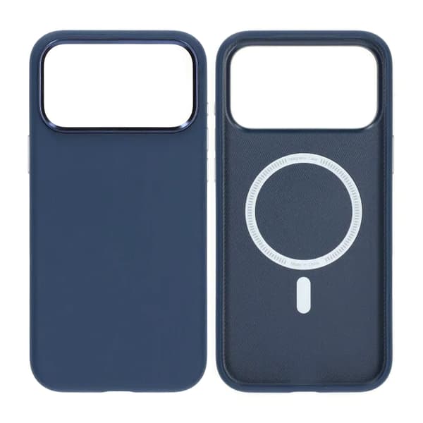 Mobile Case for iPhone 17 Pro Max - Camera Protection Blue PU Leather Blå