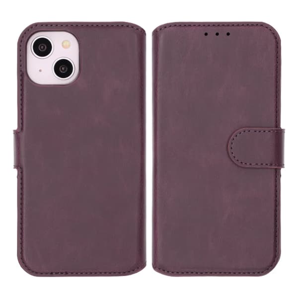 Rvelon Wallet Case Magnet for iPhone 13 and 14 - Purple Lila