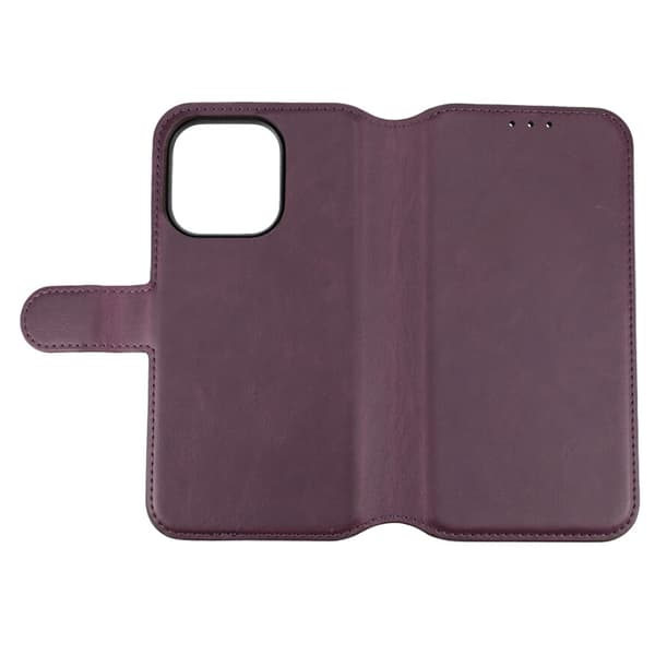 RV Magnetic Wallet Case iPhone 15 Pro Dark Cherry Lila