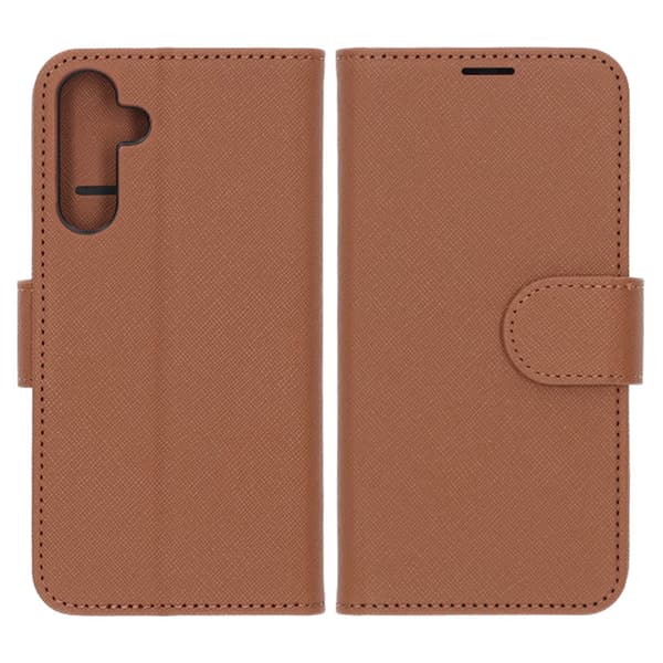 Flip Stand Leather Wallet Case For Samsung A16 Brown Brun