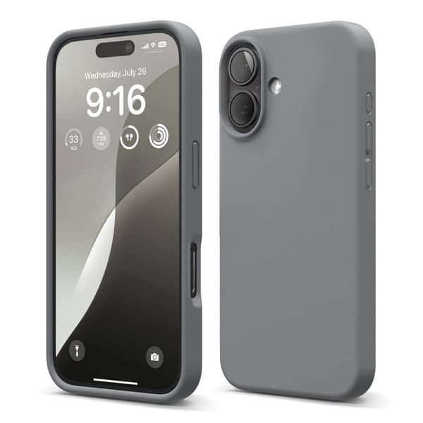 iPhone 16 Silicone Case Rvelon - Grey Grå