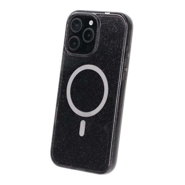 iPhone 16 Pro Max Rvelon TPU Mobile Case with MagSafe - Glitter Black Glitter