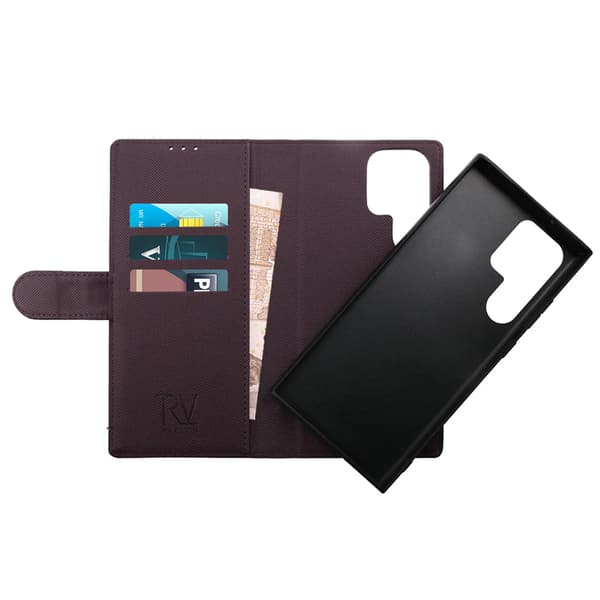 Samsung Galaxy S23 Ultra Wallet Case Magnet Rvelon - Purple Lila