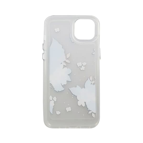 iPhone 14 Plus Mobilskal med motiv - Blå Blad Mönstrat