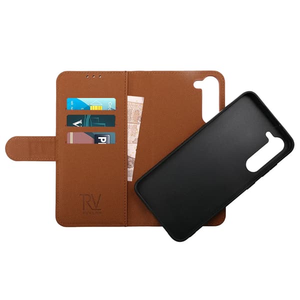 Samsung Galaxy S23 Plus Plånboksfodral Magnet Rvelon - Brun Brun