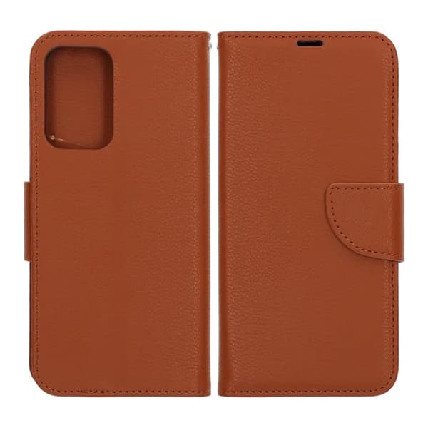 Samsung Galaxy A52s Wallet Case with Stand - Brown Brun