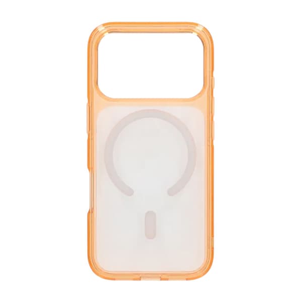 Mobilskal TPU Magsafe för iPhone 17 Pro Max - Orange Transparent Transparent