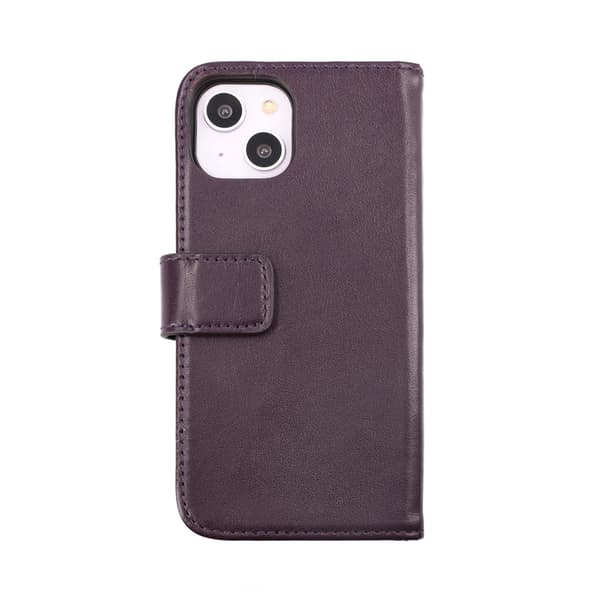 iPhone 14 Wallet Case Leather Rvelon - Purple Lila