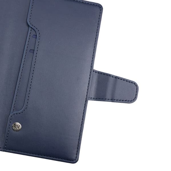 Samsung Galaxy S22 Ultra Plånboksfodral med Extra Kortfack Rvelon - Blå Blå