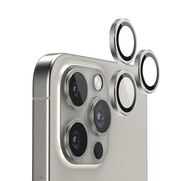 iPhone 16 Pro and 16 Pro Max Lens Camera Protector - Titanium Gray Grå
