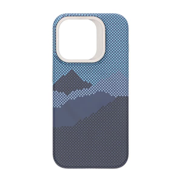 Magsafe Case and Stand for iPhone 15 Pro - Mountain Blue Blå
