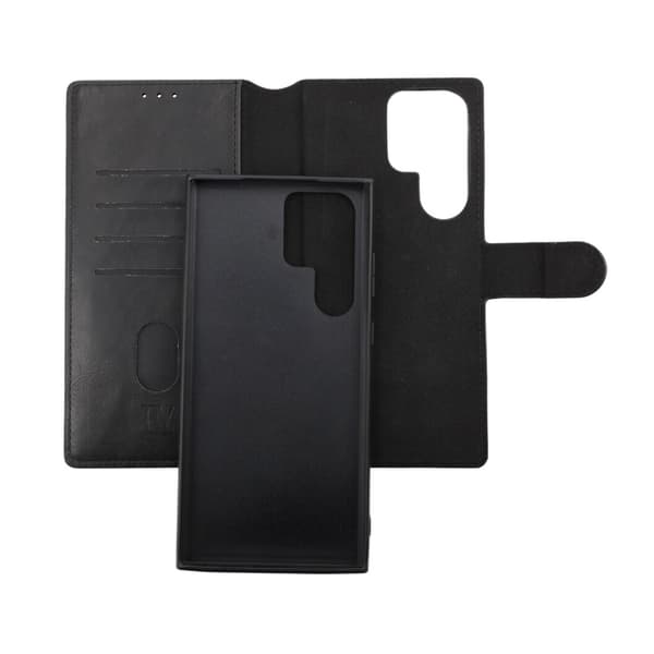 RV Magnetic Wallet Case For Galaxy S23 Ultra Back Svart