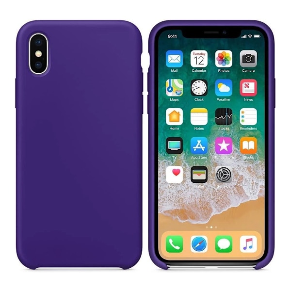 Silicone Case For iPhone X Violet Violett