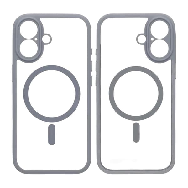 Case for iPhone 17 with MagSafe and Camera Protection with Gray Grå