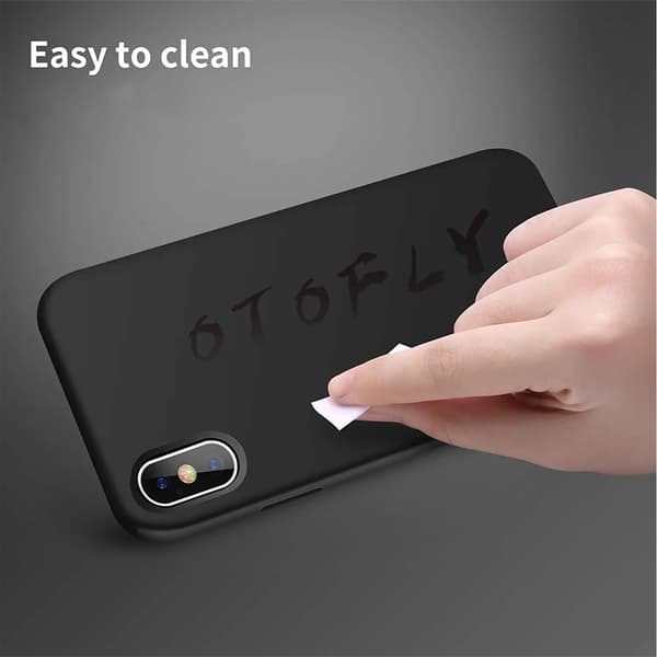 Rvelon Silicone Mobile Case for iPhone X and XS - Black Svart