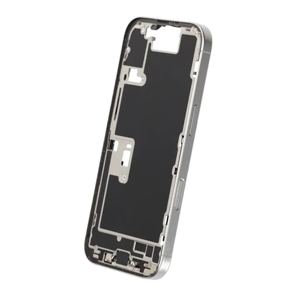 Mittenram med smådelar för iPhone 16 Pro - Vitt Titan OEM