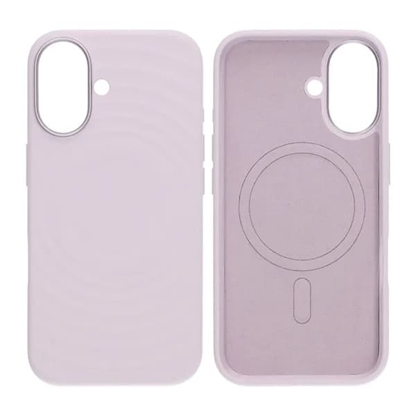 Silicone Mobile Case for iPhone 16 - Purple with Camera Protection Lila