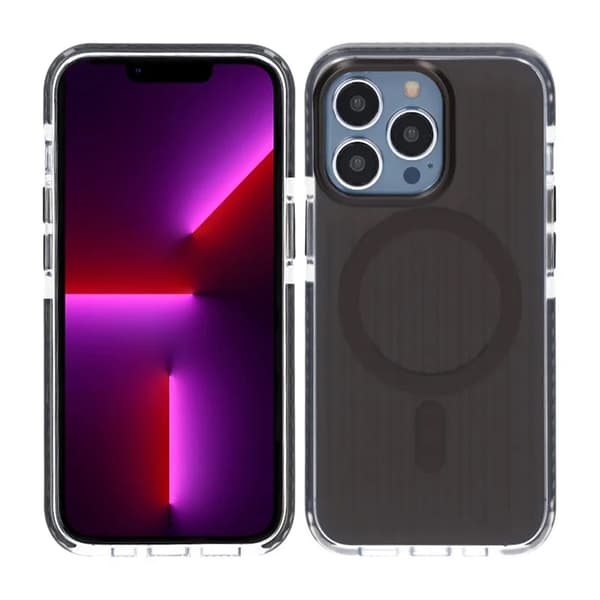 Patterned TPU Case for iPhone 13 Pro with MagSafe - Black Svart
