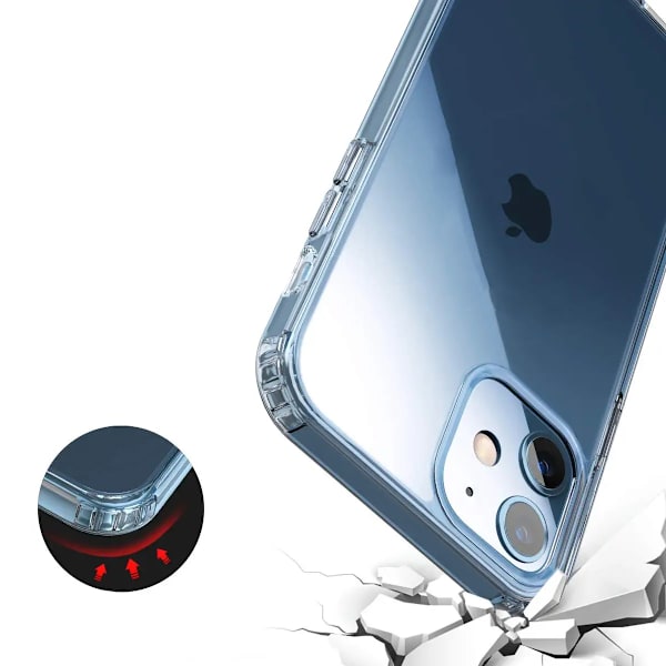 iPhone 12 Mini Case - Shockproof Rvelon Transparent Transparent