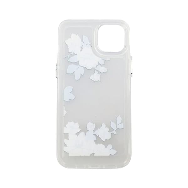 iPhone 14 Plus Mobilskal med motiv - Lila Blad Mönstrat