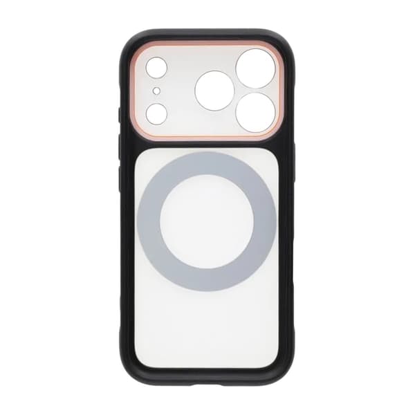 Clear Glow 360-degree Rotating MagSafe Stand Case For iPhone 17 Pro Max Black Svart