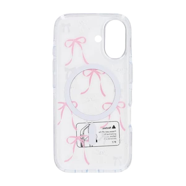 Mobile case Magsafe for iPhone 17 - Transparent with bow Transparent