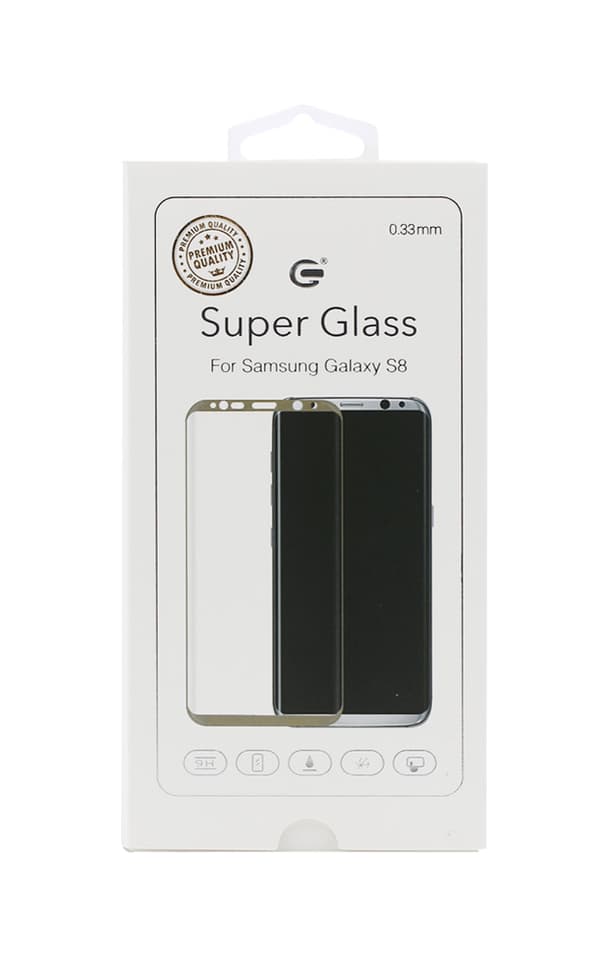 Screen Protector Samsung S8 - Tempered Japan Glass Gold Transparent