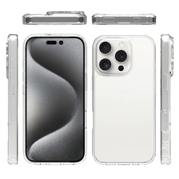 iPhone 16 Pro Max Case -ShockproofRvelon Transparent Transparent