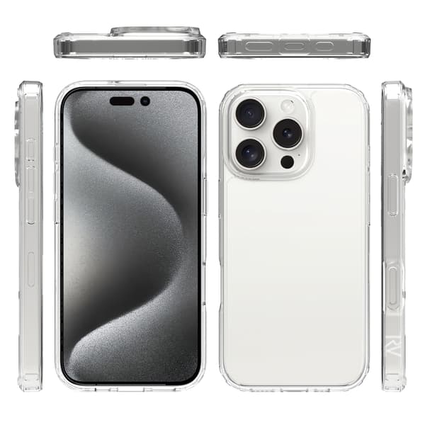 iPhone 16 Pro Max Mobile Case Shockproof Rvelon - Transparent Transparent