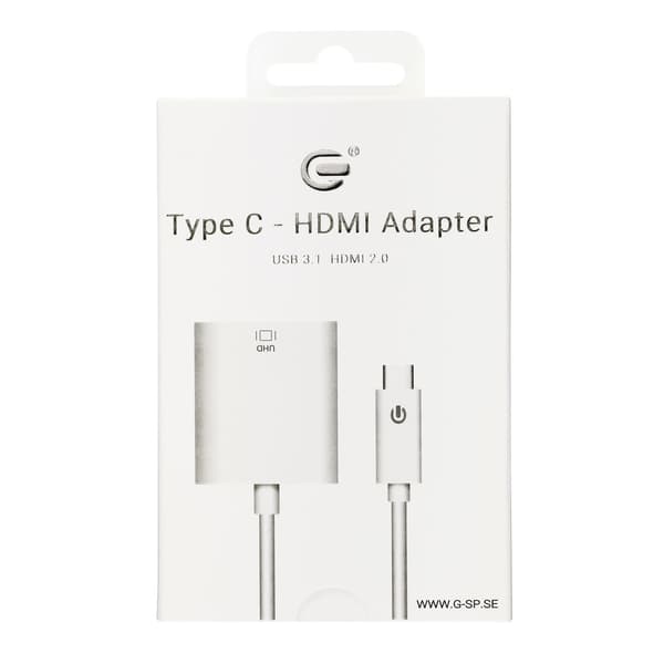 USB-C till HDMI Adapter Vit