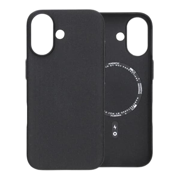 Corrugated Rock Sand Magnetic Case - iPhone 17 Black Svart