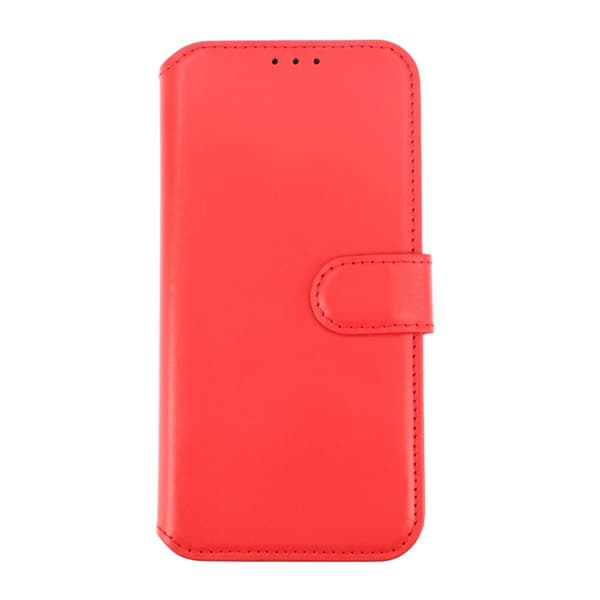 iPhone 15 Pro Max Wallet Case Leather Rvelon - Red Röd