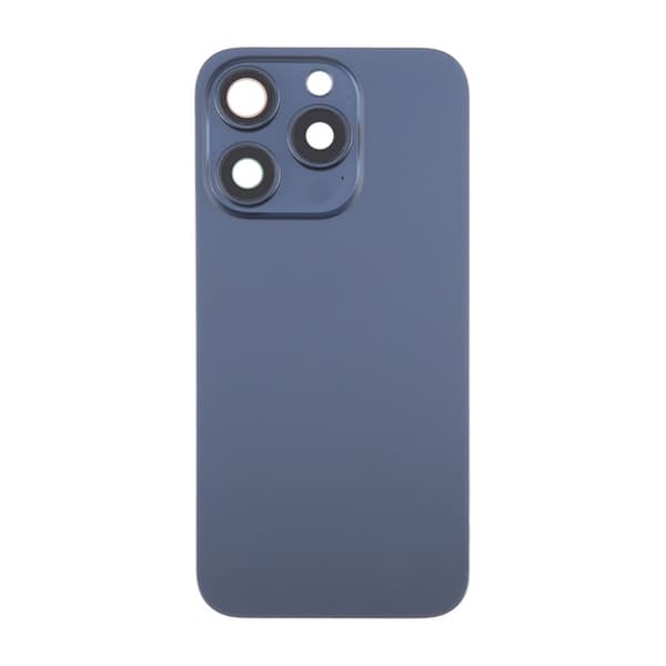 iPhone 15 Pro Max Baksida Glas med Magnet och Kameralins - Bl... Blå