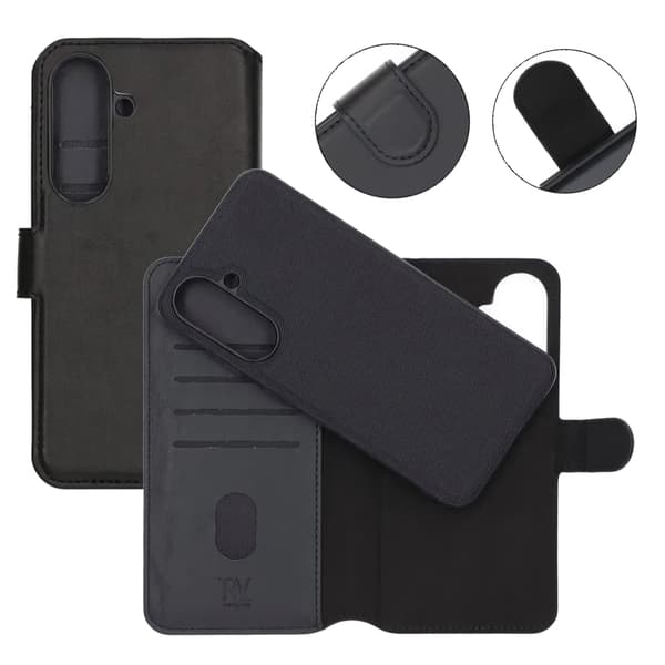 Rvelon Wallet Case Magnet for Samsung A56 - Black Svart