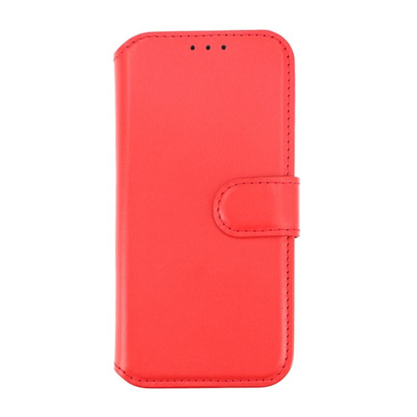 iPhone 15 Pro Plånboksfodral Läder Rvelon - Röd