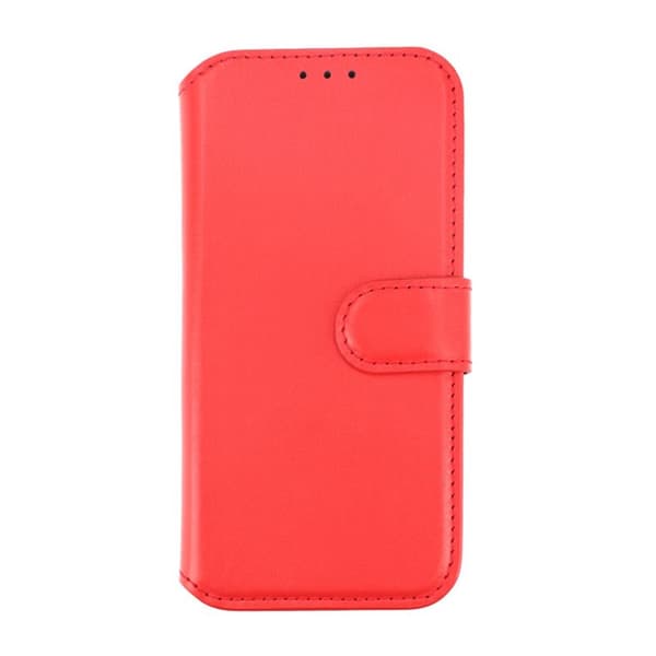 iPhone 15 Pro Plånboksfodral Läder Rvelon - Röd Röd