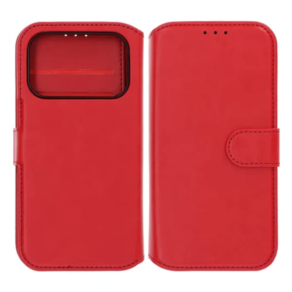 Rvelon Wallet Case Magnet for iPhone 17 Pro - Red Röd