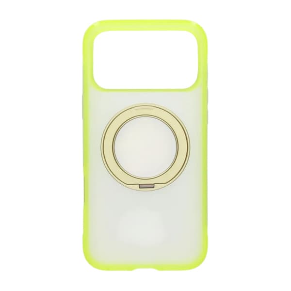 Matt MagSafe skal med ringstativ för iPhone 17 Pro och 18 Pro - Gul Gul