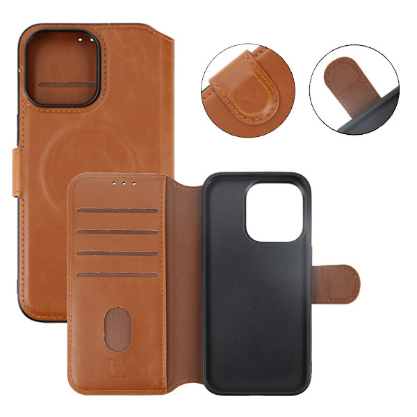 RV Wallet Case iPhone 15 Pro Max Brown