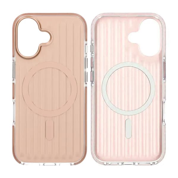 Corrugated Magsafe Mobile Case for iPhone 17 - Gold Guld
