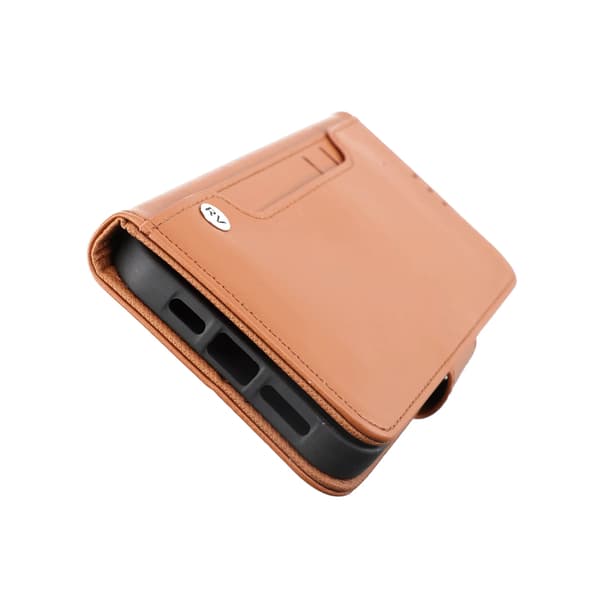 iPhone 14 Plus Plånboksfodral Extra Kortfack Rvelon - Brun Brun