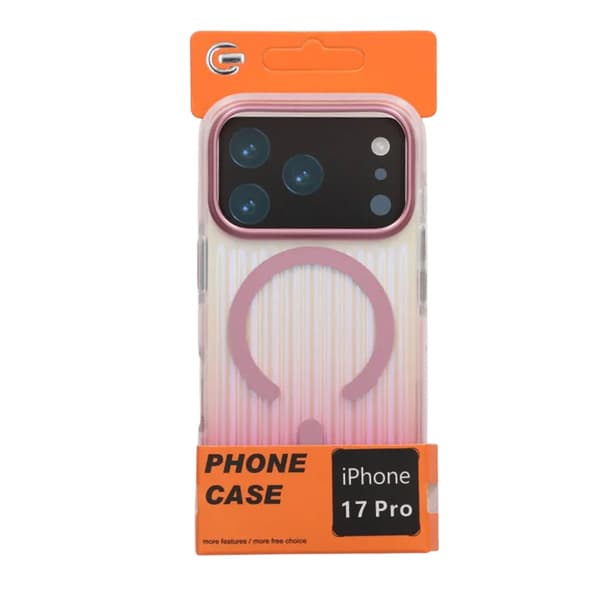 Corrugated MagSafe Mobile Case for iPhone 17 Pro - Pink Rosa